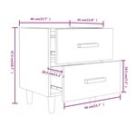 vidaXL Tables de chevet 2 Pièces Gris béton 40x35x47 5 cm