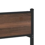 vidaXL Cadre de lit en métal sans matelas chêne marron 150x200 cm