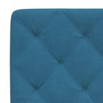 vidaXL Lit avec matelas bleu 90x200 cm velours
