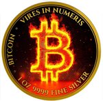 Pièce de monnaie en Argent 2 Dollars g 31.1 (1 oz) Millésime 2024 BURNING BITCOIN