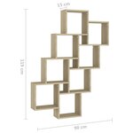 vidaXL Étagère murale cube Chêne sonoma 90x15x119 cm Bois d’ingénierie