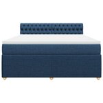 vidaXL Sommier à lattes de lit avec matelas Bleu 180x200 cm Tissu