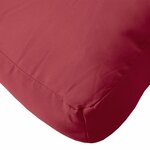 vidaXL Coussins de palette lot de 2 rouge bordeaux tissu