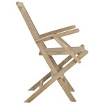 vidaXL Chaises de jardin pliantes 2Pièces gris 56x61x89cm bois de teck