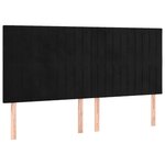 vidaXL Cadre de lit avec tête de lit Noir 200x200 cm Velours
