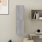 vidaXL Meuble TV mural Sonoma gris 30 5x30x110 cm