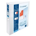 Classeur Pp Personnalisable Kreacover - 4 Anneaux En D 50mm - A4 Maxi - Blanc - X 10 - Exacompta