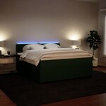 vidaXL Sommier à lattes de lit et matelas Vert foncé 180x200cm Velours