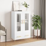 vidaXL Buffet haut blanc 69 5x31x115 cm bois d'ingénierie