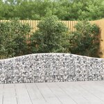 vidaXL Paniers à gabions arqués 10 Pièces 400x30x60/80 cm Fer galvanisé