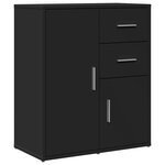 vidaXL Buffets 2 Pièces noir 60x31x70 cm bois d'ingénierie
