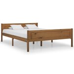 vidaXL Cadre de lit Bois de pin massif Marron miel 160x200 cm