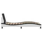 vidaXL Cadre de lit sans matelas blanc et noir 80x200 cm similicuir