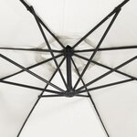 vidaXL Parasol en porte-à-feux et poteau métallique 350 cm Sable