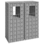 vidaXL Poteaux à panier de gabion 2 Pièces 40x40x100 cm Fer