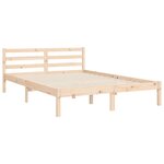 vidaXL Cadre de lit avec tête de lit 140x190 cm bois massif