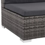 vidaXL Salon de jardin 8 Pièces avec coussins résine tressée gris