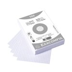 Paquet 100 Fiches Sous Film - Bristol Quadrillé 5x5 Non Perforé - 100x150mm - Blanc - X 20 - Exacompta