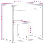 vidaXL Table d'appoint Noir 50x30x50 cm Aggloméré