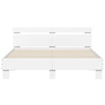 vidaXL Cadre de lit avec tête de lit et LED blanc 140x200 cm