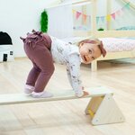 Jeu d'équilibre et motricité Montessori bois naturel et jaune