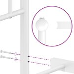 vidaXL Cadre de lit métal avec tête de lit/pied de lit blanc 135x190cm