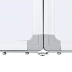 vidaXL Tableau blanc magnétique pliable 200x40x1 7 cm aluminium