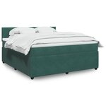 vidaXL Sommier à lattes de lit et matelas Vert foncé 180x200cm Velours