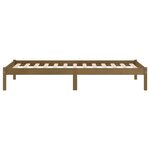 vidaXL Cadre de lit Marron miel Bois de pin massif 100x200 cm