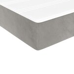 vidaXL Sommier à lattes de lit et matelas Gris clair 140x190cm Velours