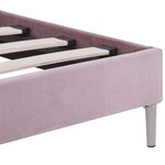 vidaXL Cadre de lit avec LED Rose Tissu 180x200 cm