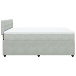 vidaXL Sommier à lattes de lit et matelas Gris clair 140x190cm Velours