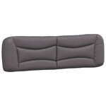 vidaXL Lit avec matelas gris 180x200 cm similicuir