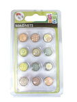 Magnet époxy mini Ø12mm Printemps 12 pièces