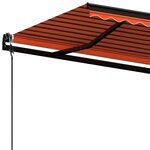 vidaXL Auvent rétractable automatique 400x350 cm Orange et marron