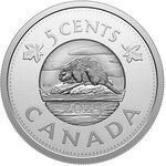 Pièce de monnaie en Argent 5 Cents g 110.66 Millésime 2025 MULTILAYERED BEAVER