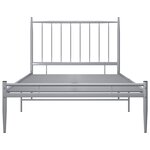 vidaXL Cadre de lit Gris Métal 100x200 cm