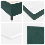 Box Spring vidaXL avec Matelas Vert Foncé 140x200 cm Velours