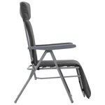 vidaXL Chaises pliables de jardin avec coussins lot de 2 Gris