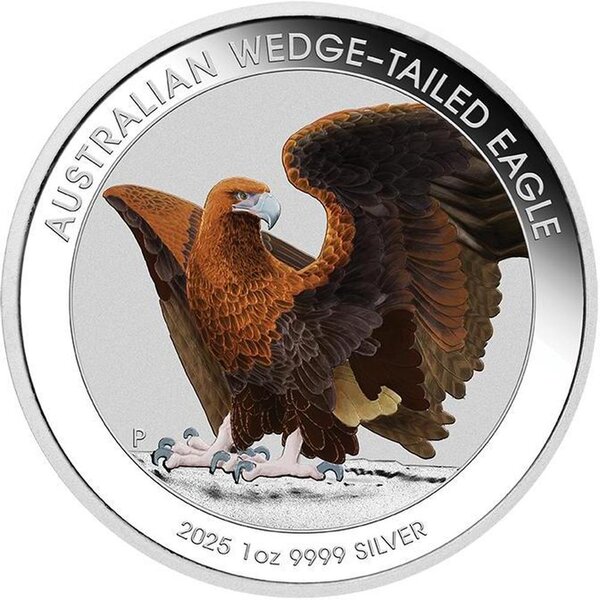 Pièce de monnaie en Argent 1 Dollar g 31.1 (1 oz) Millésime 2025 AUSTRALIAN WEDGE-TAILED EAGLE