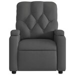 vidaXL Fauteuil de massage inclinable Gris foncé Tissu