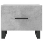 vidaXL Table basse gris béton 50x50x40 cm bois d'ingénierie