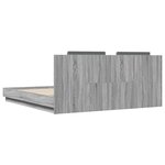 vidaXL Cadre de lit tête de lit et lumières LED sonoma gris 200x200 cm