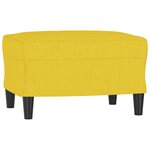 vidaXL Ensemble de canapés 4 Pièces avec coussins Jaune clair Tissu