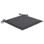vidaXL Chaises de jardin avec coussins 2 Pièces Acacia solide et acier