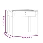 vidaXL Banc de jardin blanc 50x44x45 cm bois massif de pin