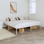 vidaXL Cadre de lit métal blanc 183x213 cm