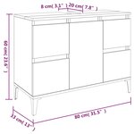 vidaXL Ensemble de meubles de salle de bain 3 Pièces Sonoma gris