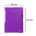 Chemise À Élastiques 3 Rabats Pp Opak - A4 - Violet - X 50 - Exacompta