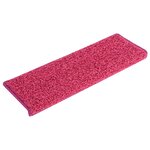 vidaXL Tapis d'escalier 15 Pièces 65x21x4 cm Rose